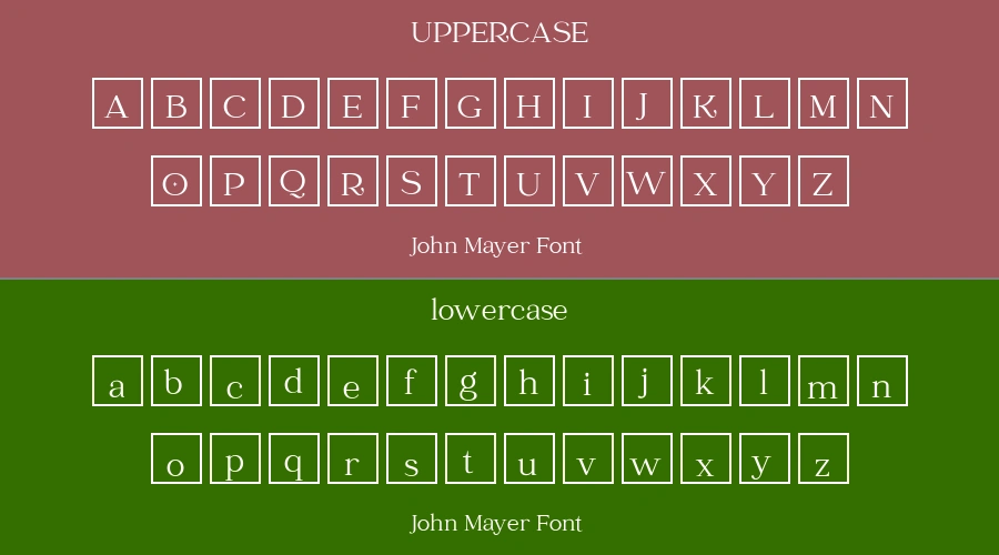 John Mayer Font Preview