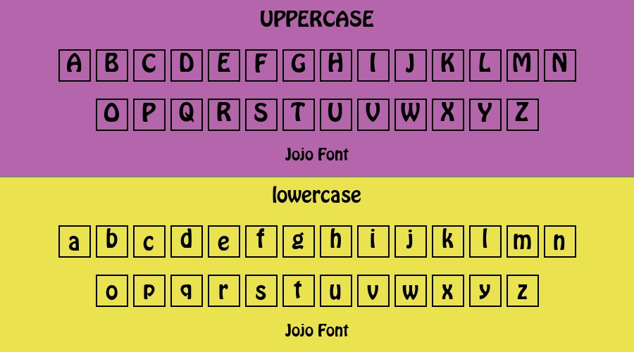 Jojo Font Preview