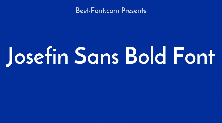 Josefin Sans Bold Font