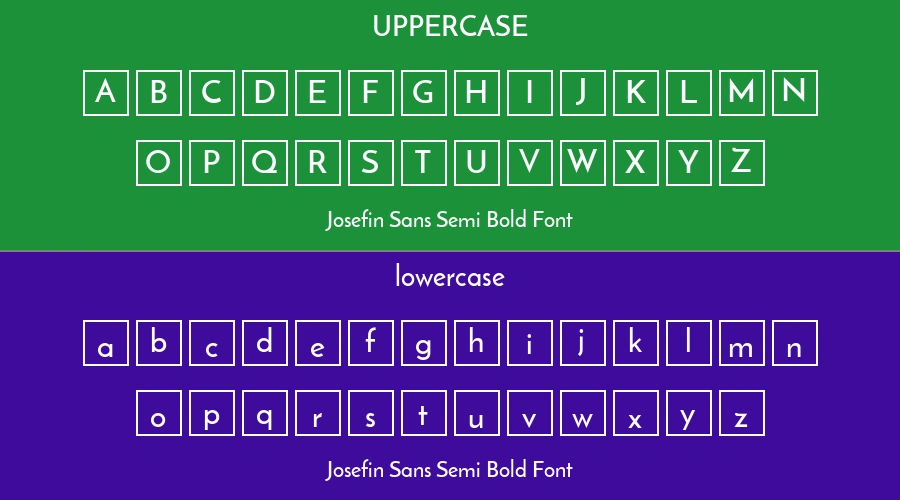Josefin Sans Semi Bold Font Preview