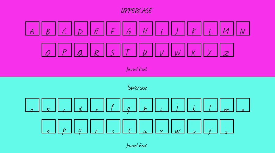 Journal Font Preview