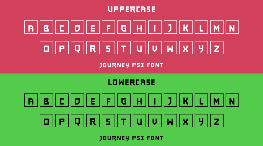 Journey Ps3 Font Preview
