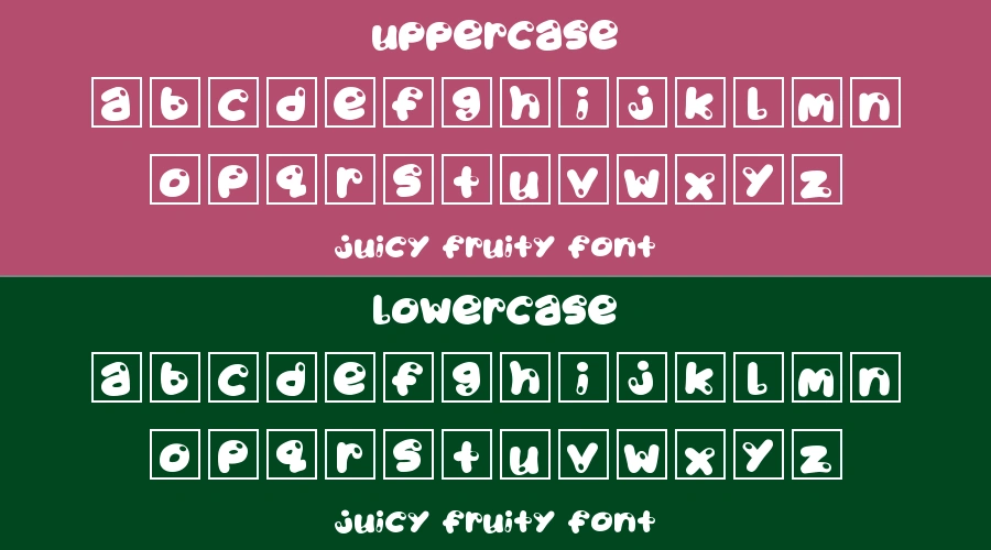 Juicy Fruity Font Preview