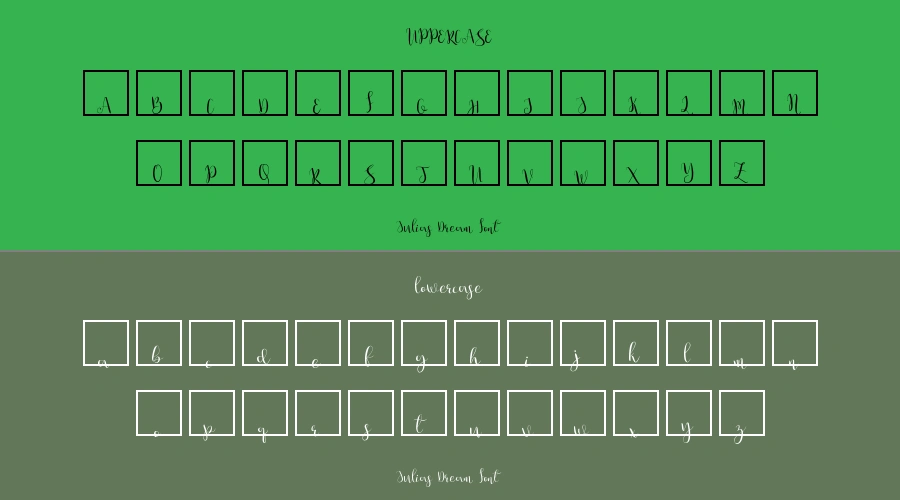 Julias Dream Font Preview