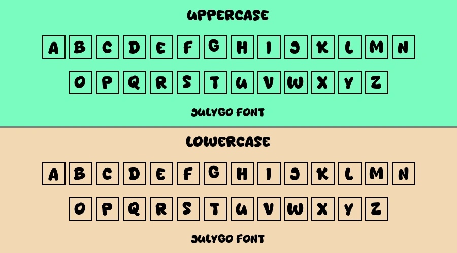 Julygo Font Preview