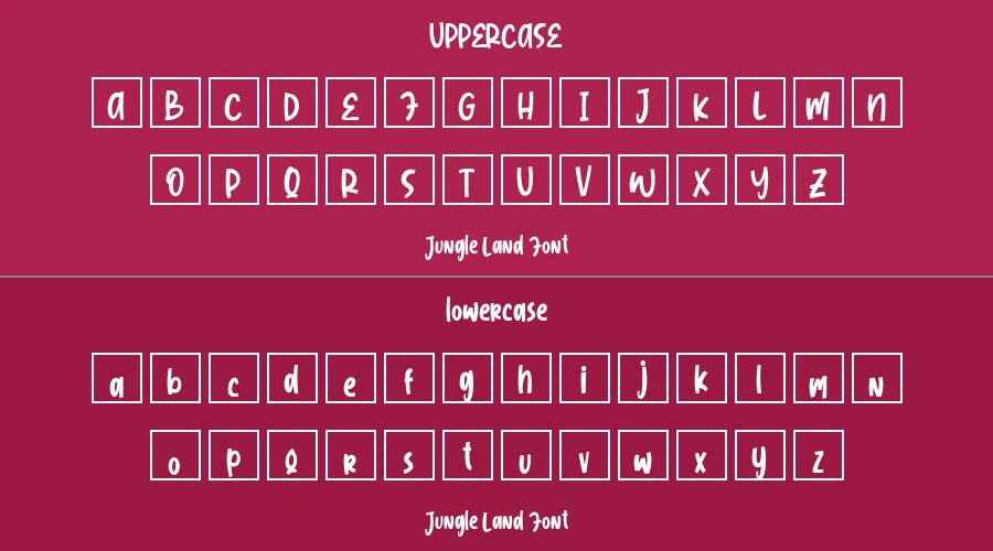 Jungle Land Font Preview