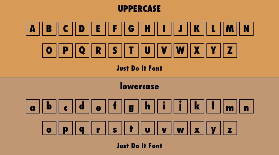 Just Do It Font Preview