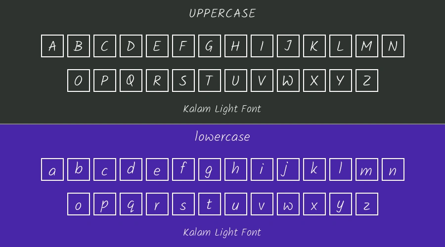 Kalam Light Font Preview