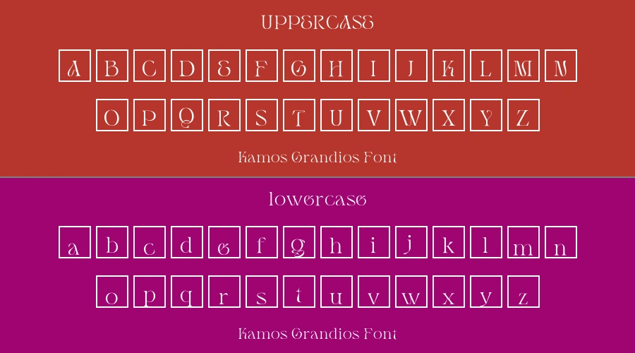 Kamos Grandios Font Preview