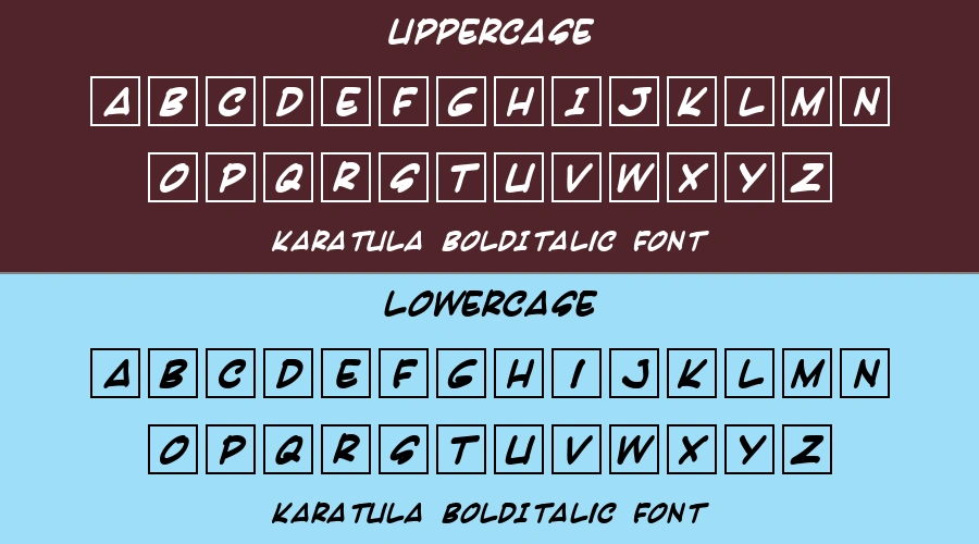Karatula BoldItalic Font Preview