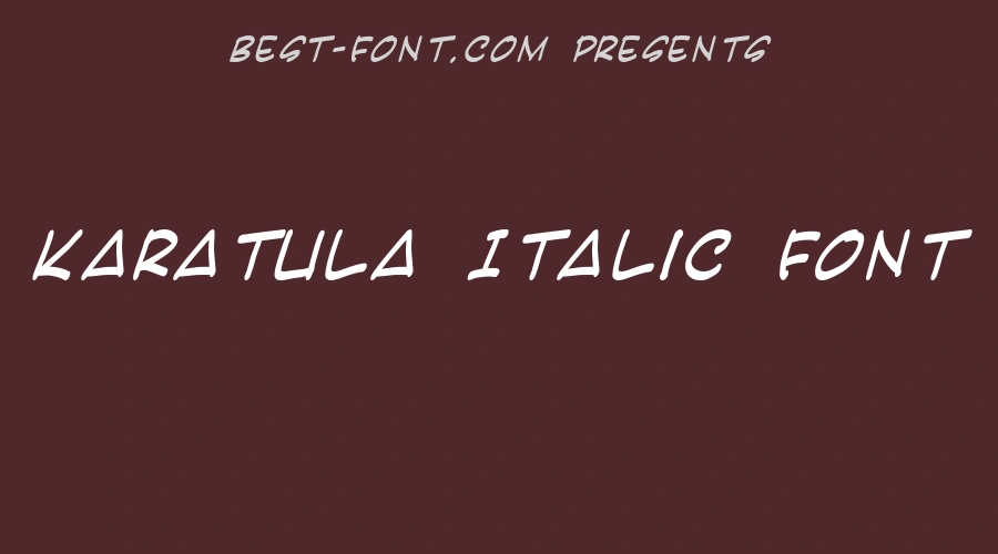 Karatula Italic Font