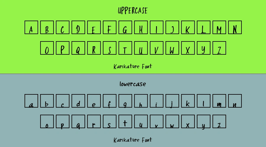 Karikature Font Preview