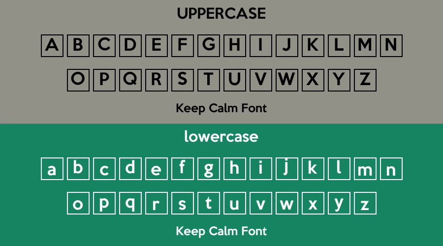 Keep Calm Font Preview