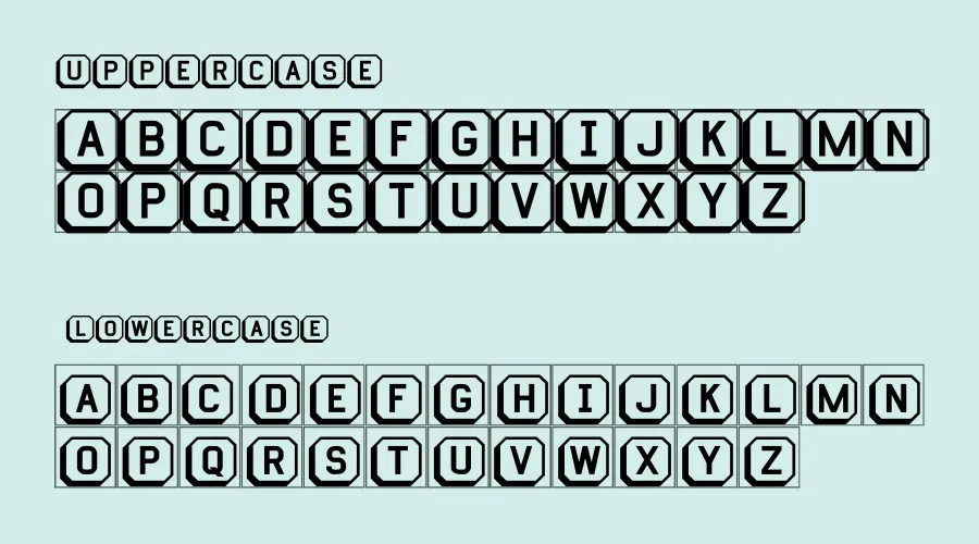 Keyboard Bold Font Preview