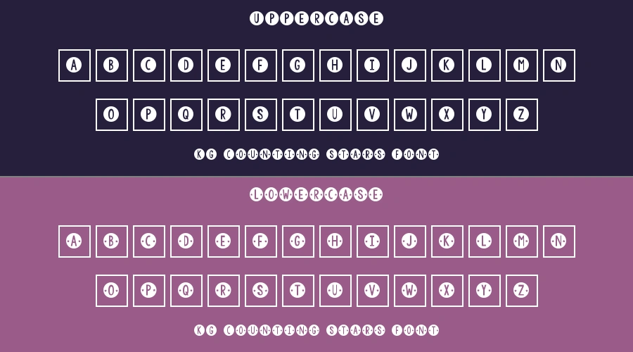 KG Counting Stars Font Preview