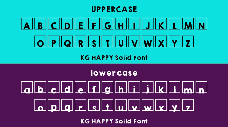 KG HAPPY Solid Font Preview
