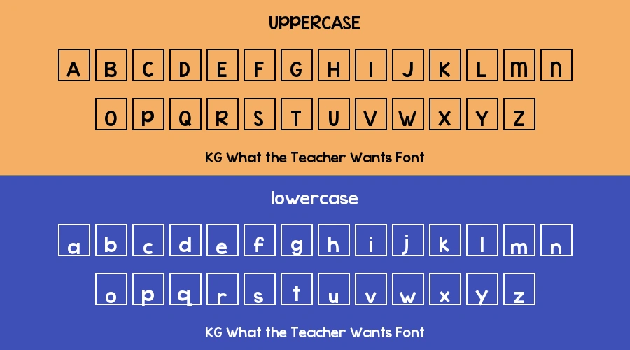 KG What the Teacher Wants Font Preview