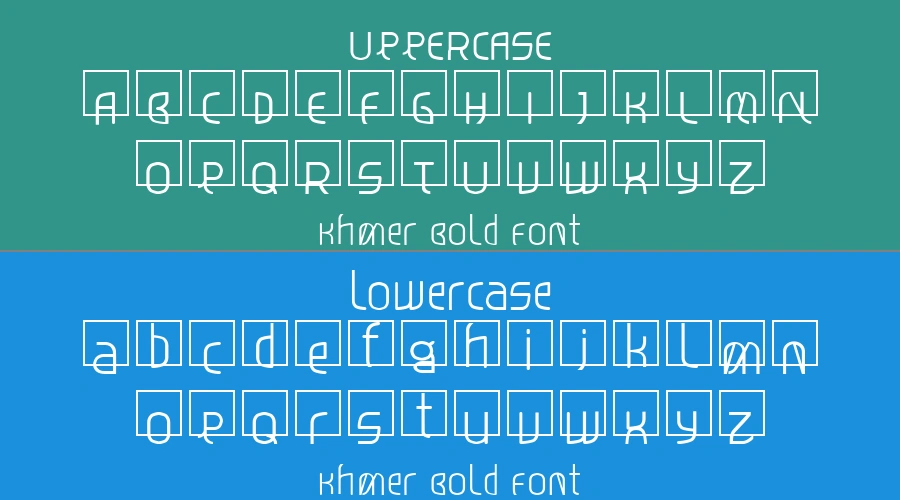 Khmer Bold Font Preview