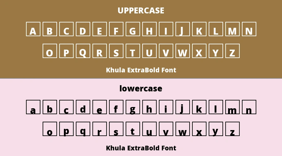 Khula ExtraBold Font Preview