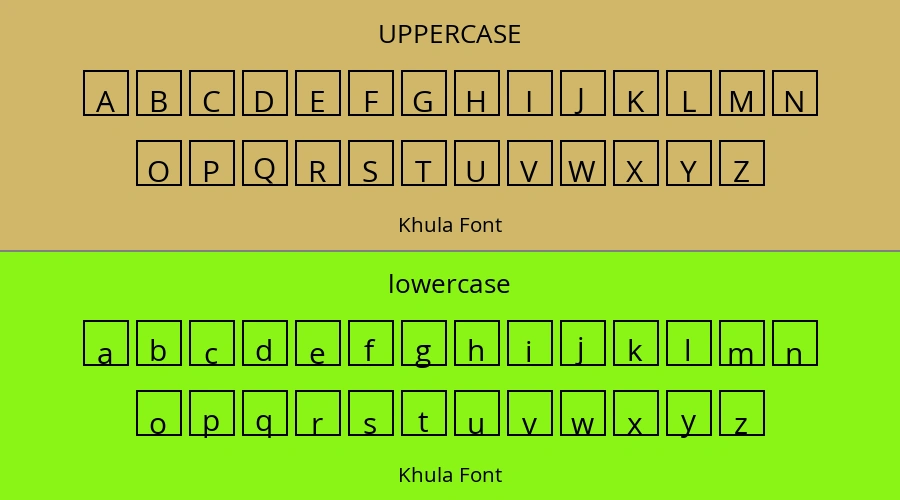 Khula Font Preview