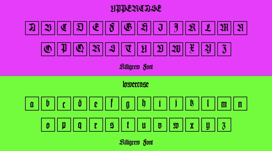 Killigrew Font Preview