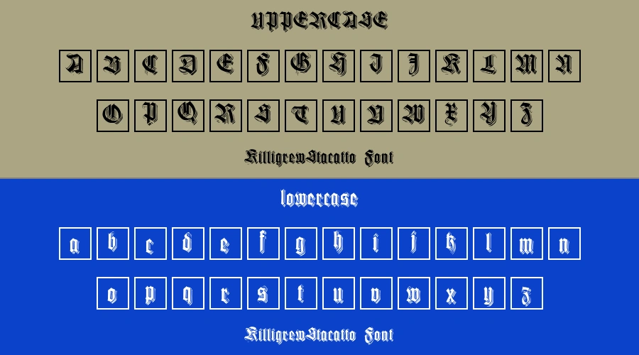 KilligrewStacatto Font Preview
