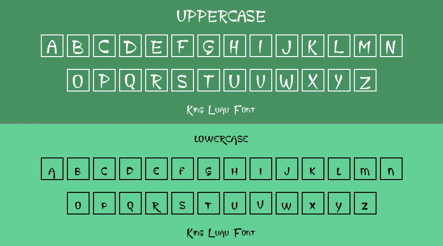 King Luau Font Preview