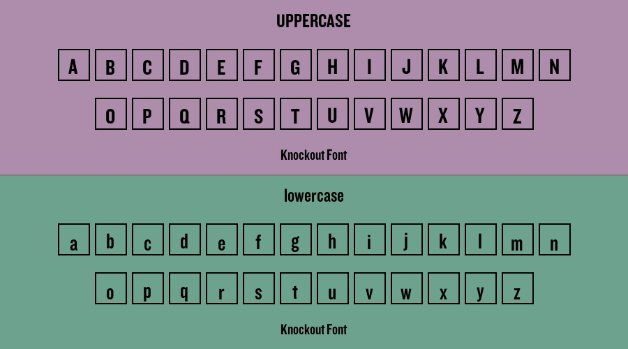 Knockout Font Preview