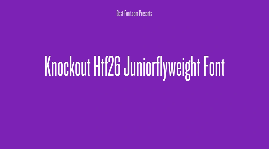 Knockout Htf26 Juniorflyweight Font