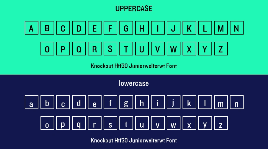 Knockout Htf30 Juniorwelterwt Font Preview