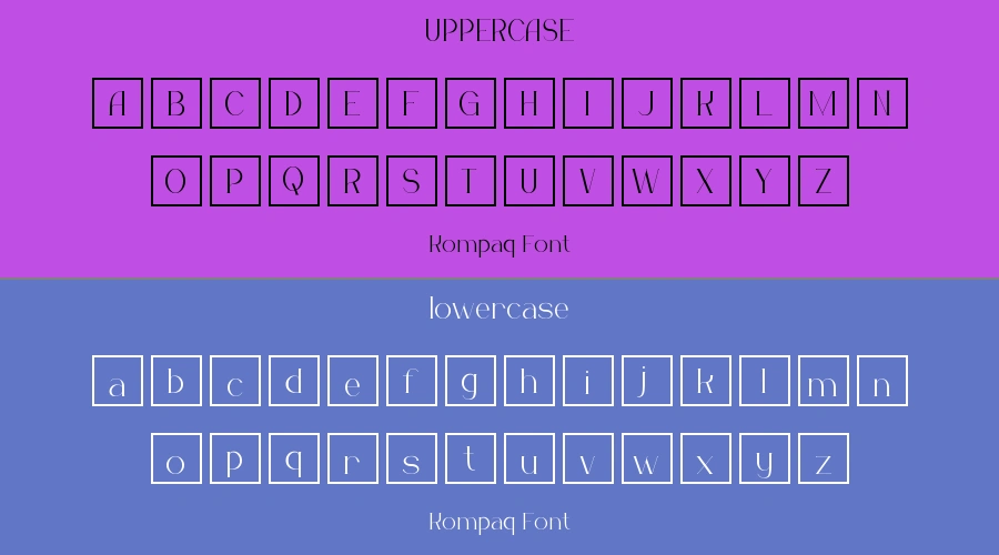 Kompaq Font Preview