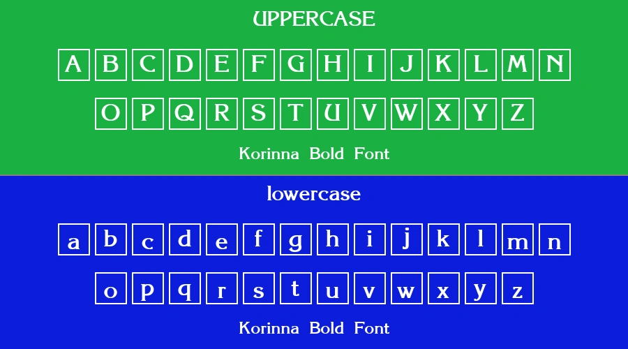 Korinna Bold Font Preview