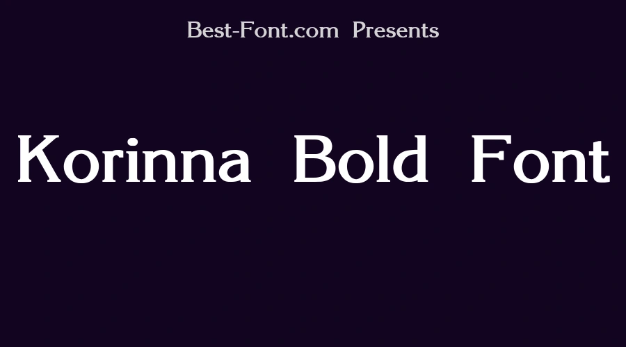 Korinna Bold Font