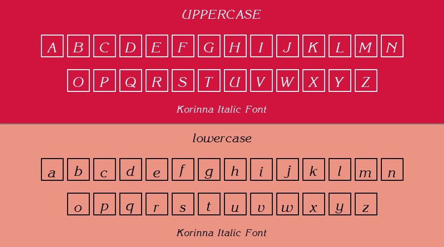 Korinna Italic Font Preview