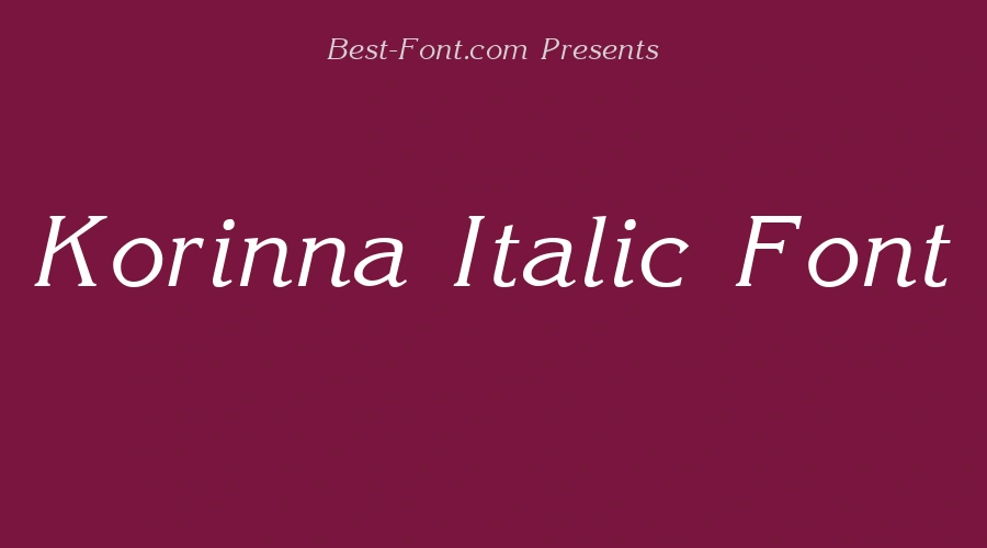 Korinna Italic Font