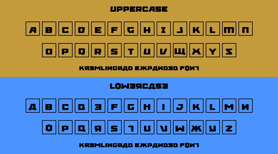 Kremlingrad Expanded Font Preview