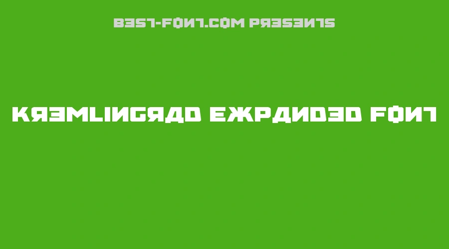 Kremlingrad Expanded Font