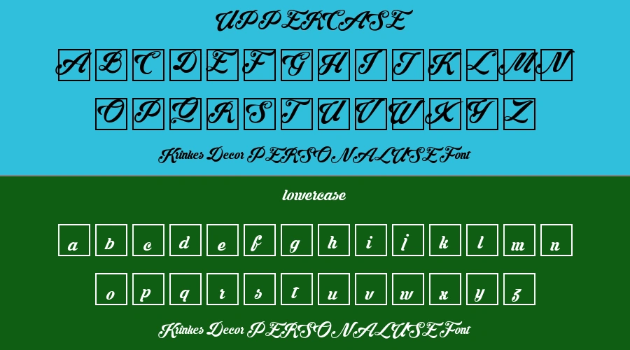 Krinkes Decor PERSONAL USE Font Preview