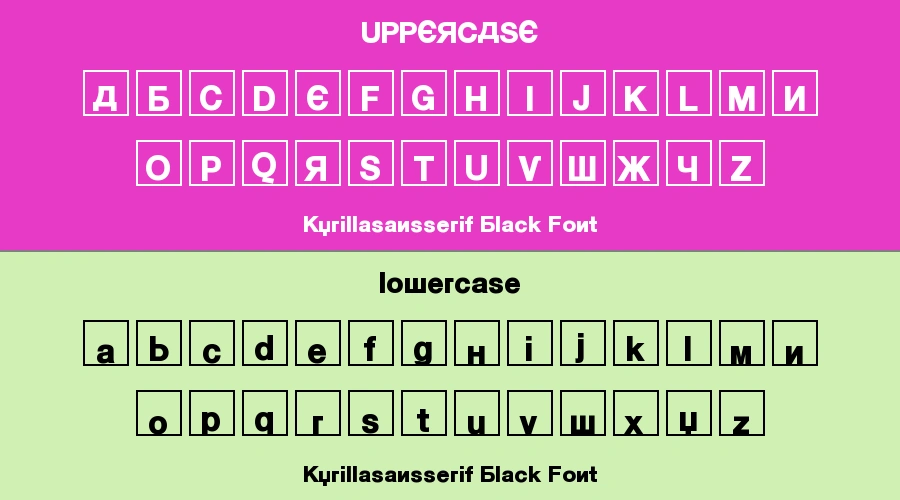 Kyrillasansserif Black Font Preview