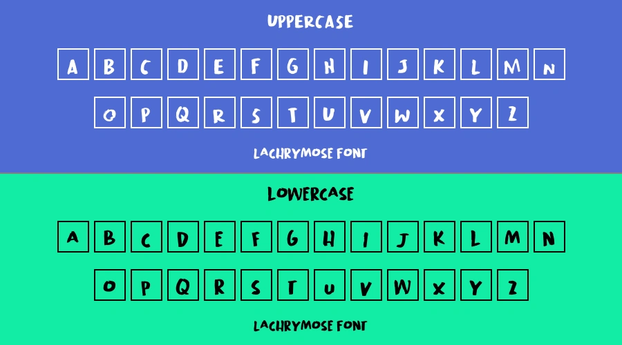 Lachrymose Font Preview