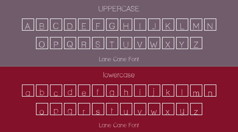 Lane Cane Font Preview