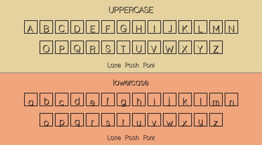 Lane Posh Font Preview