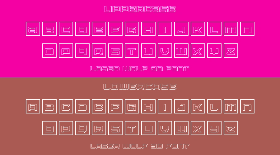 Laser Wolf 3D Font Preview