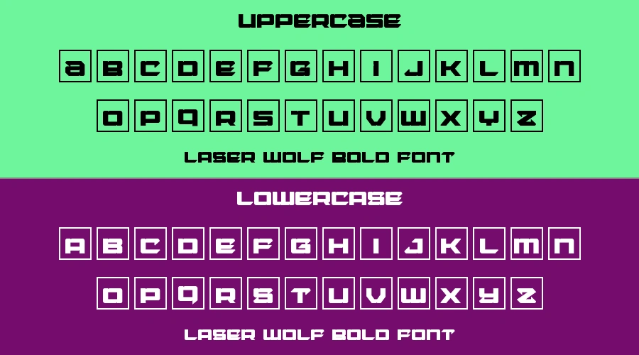 Laser Wolf Bold Font Preview