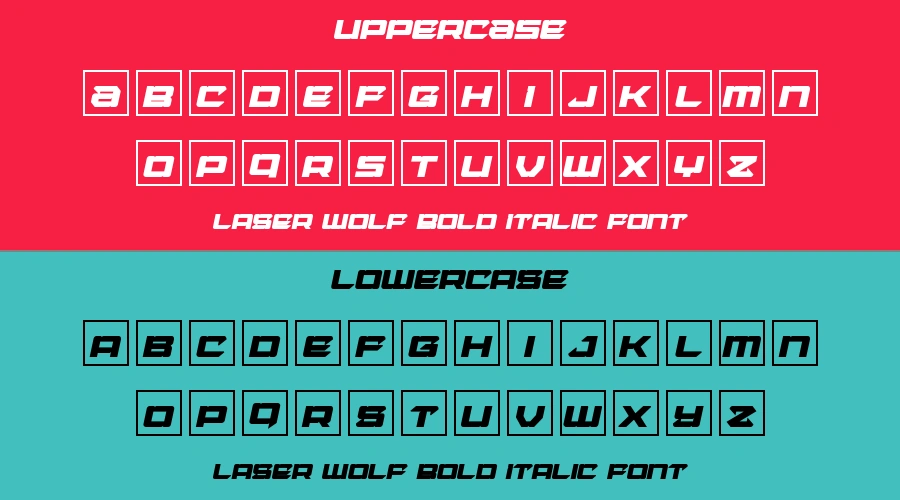 Laser Wolf Bold Italic Font Preview