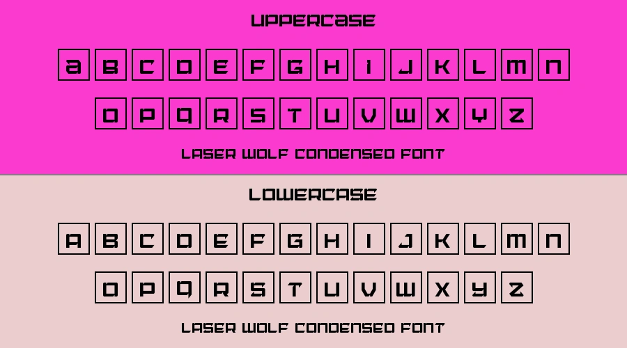 Laser Wolf Condensed Font Preview