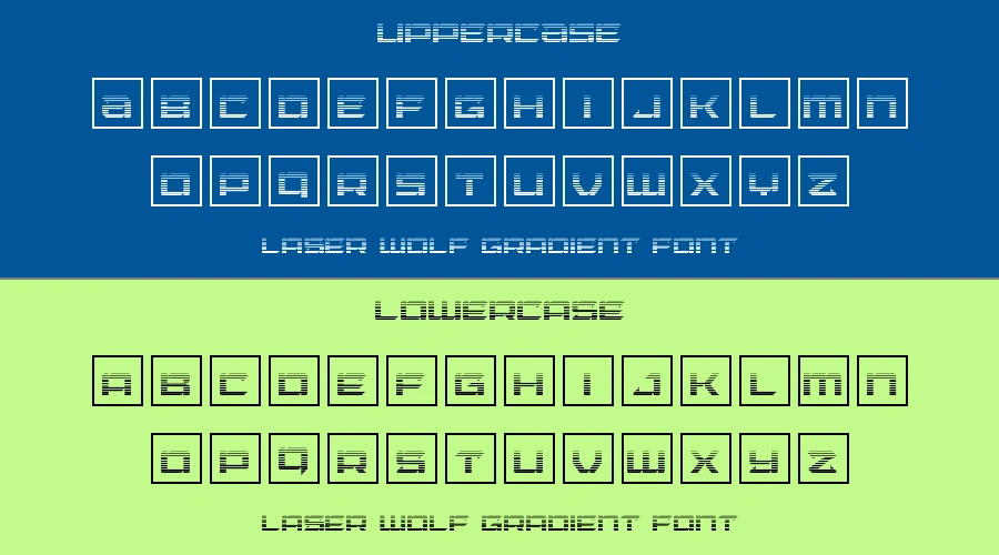 Laser Wolf Gradient Font Preview