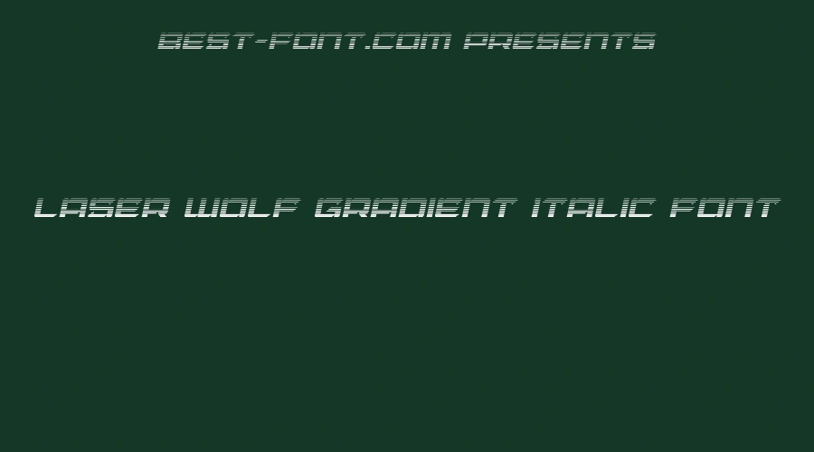 Laser Wolf Gradient Italic Font