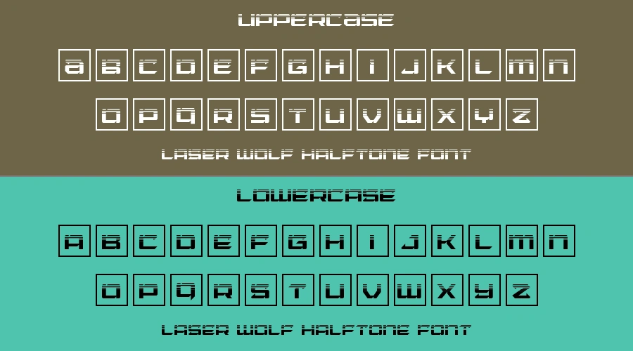 Laser Wolf Halftone Font Preview