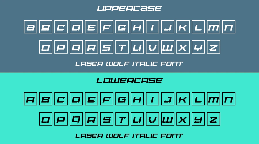 Laser Wolf Italic Font Preview